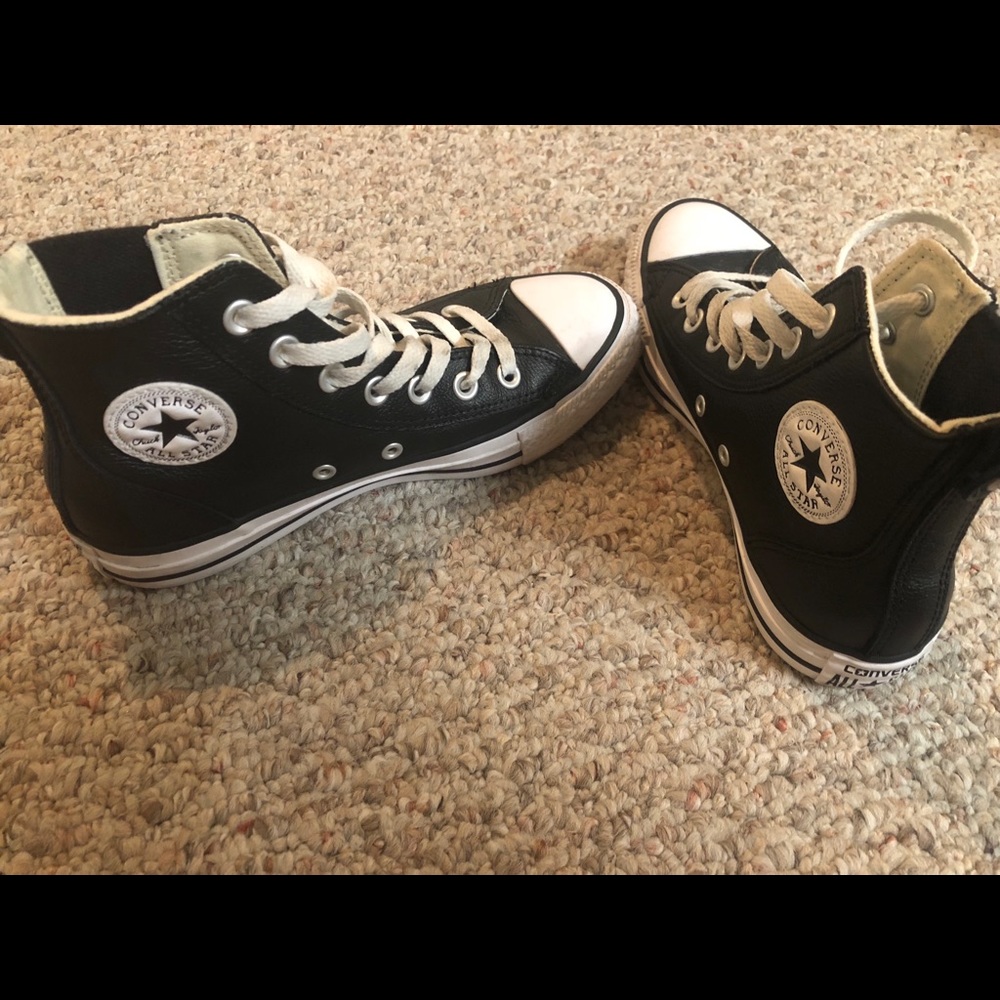 Converse Leather High Tops Womens size 6